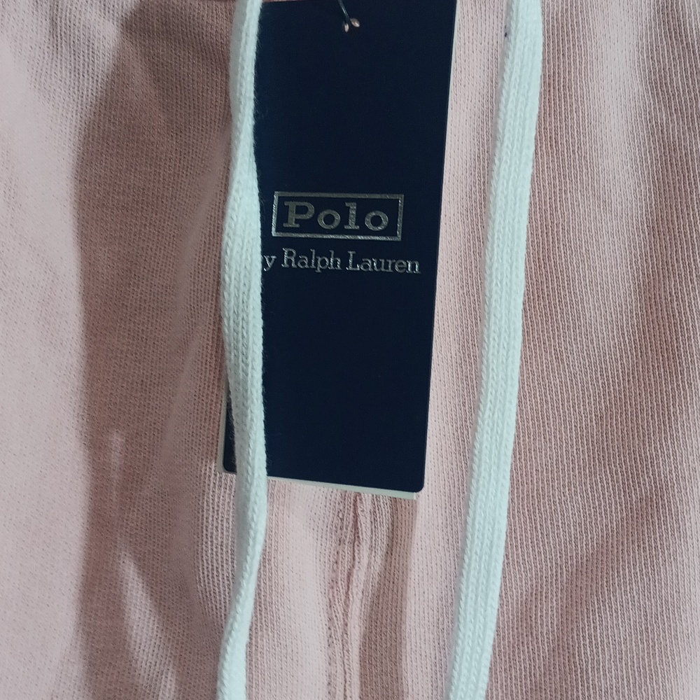 Polo by Ralph Lauren Light Pink Terry Drawstring Women's Shorts - Picture 2 of 5